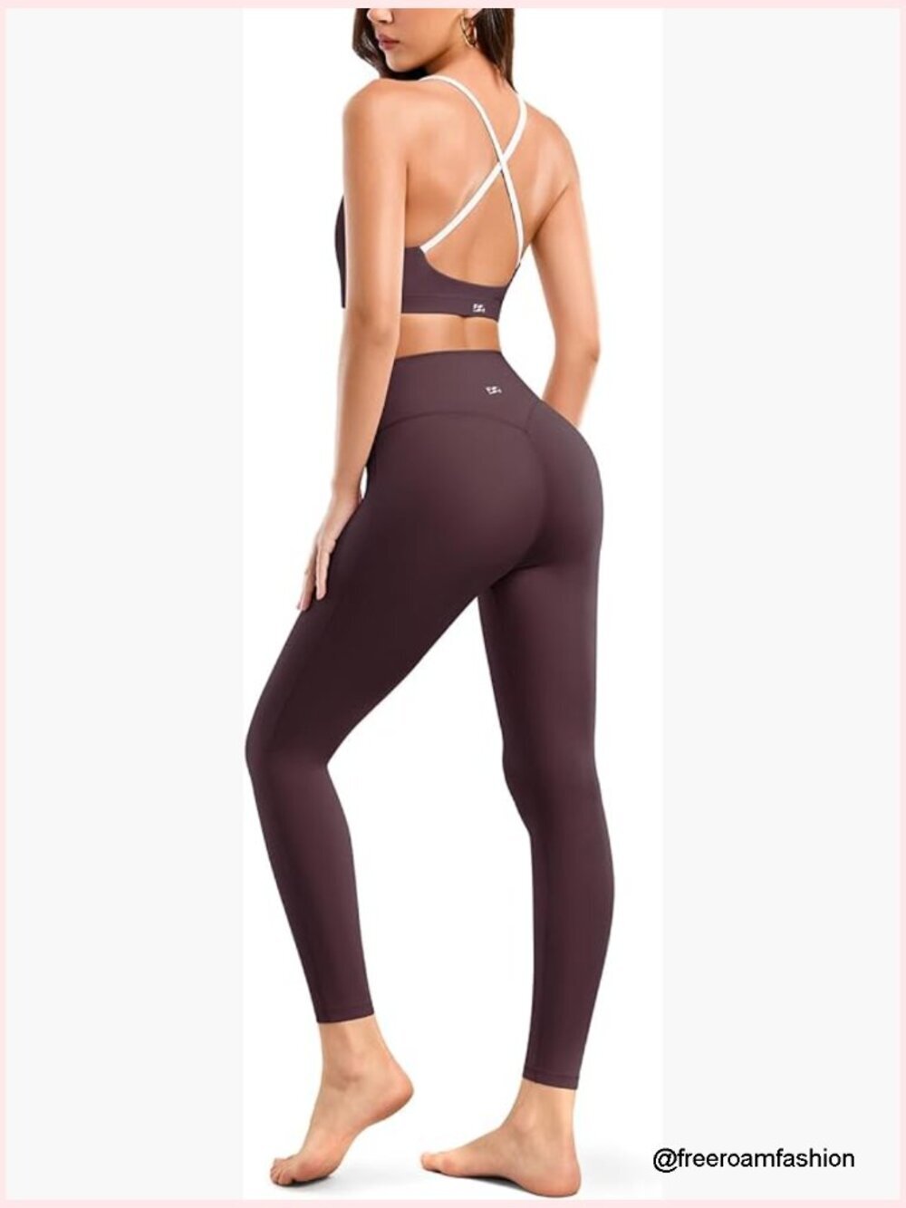 2pc Square Neck Camisole & Seamless Leggings Workout Set